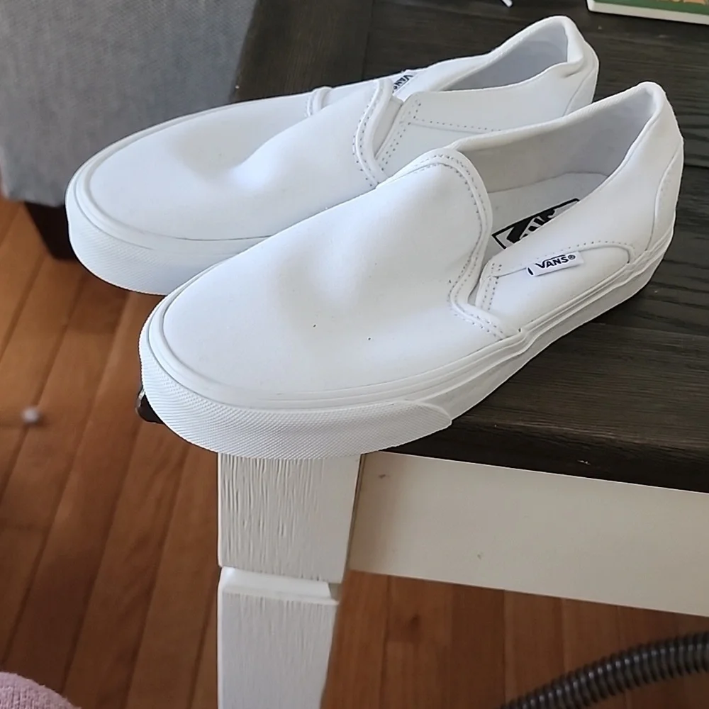 White van slip on women size 5 - Picture 2 of 2